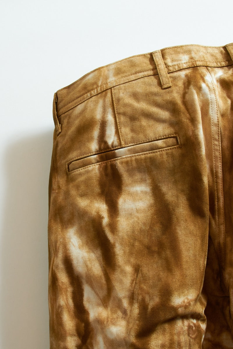 TIE DYE TAPERED PANTS BROWN