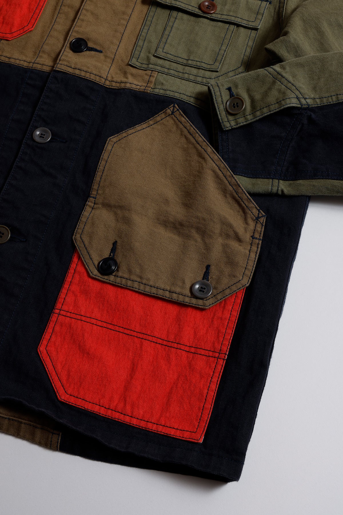 PACHWORK COVERALL JACKET RINSE