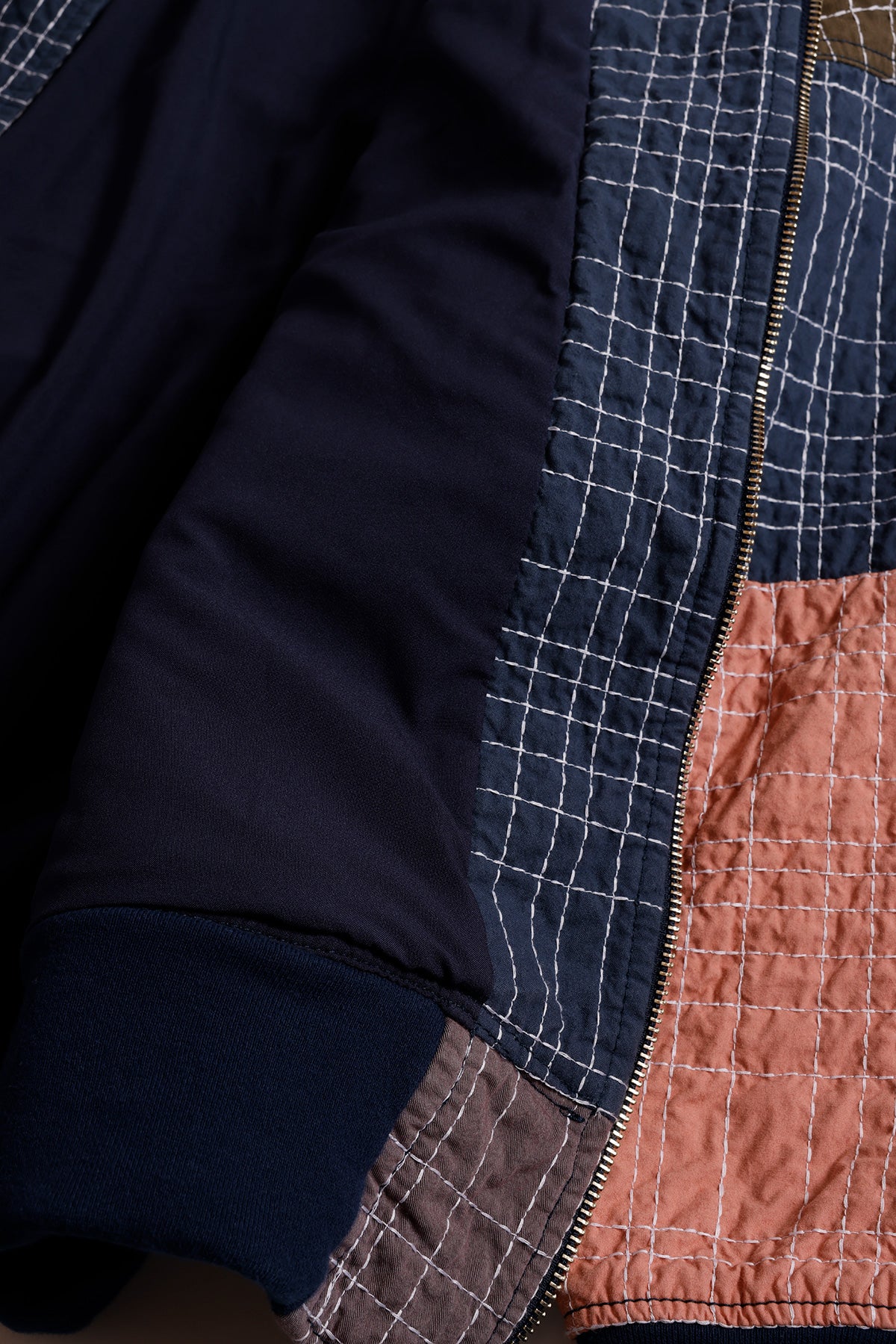 SASHIKO BOMBER JACKET RINSE