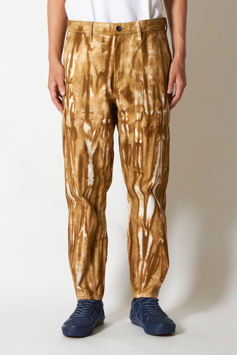 TIE DYE TAPERED PANTS BROWN