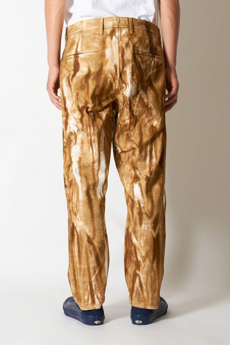 TIE DYE TAPERED PANTS BROWN