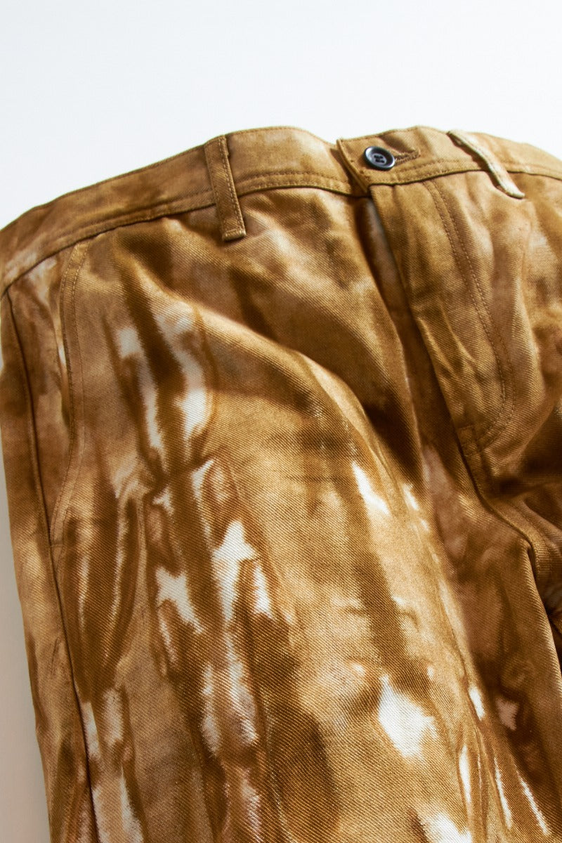 TIE DYE TAPERED PANTS BROWN