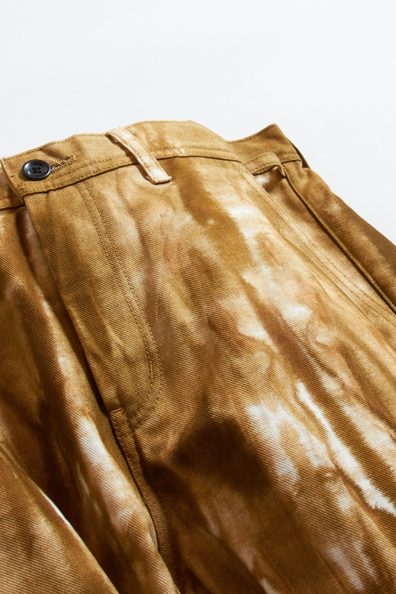 TIE DYE TAPERED PANTS BROWN