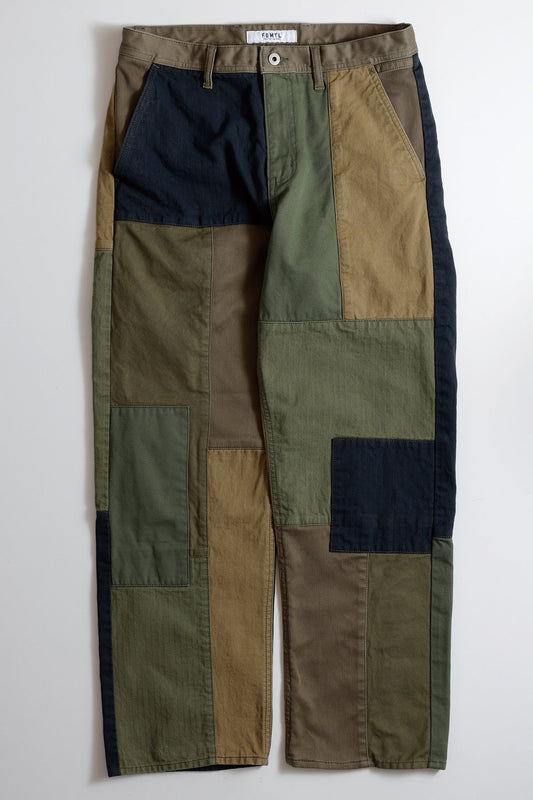 PATCHWORK WIDE PANTS RINSE