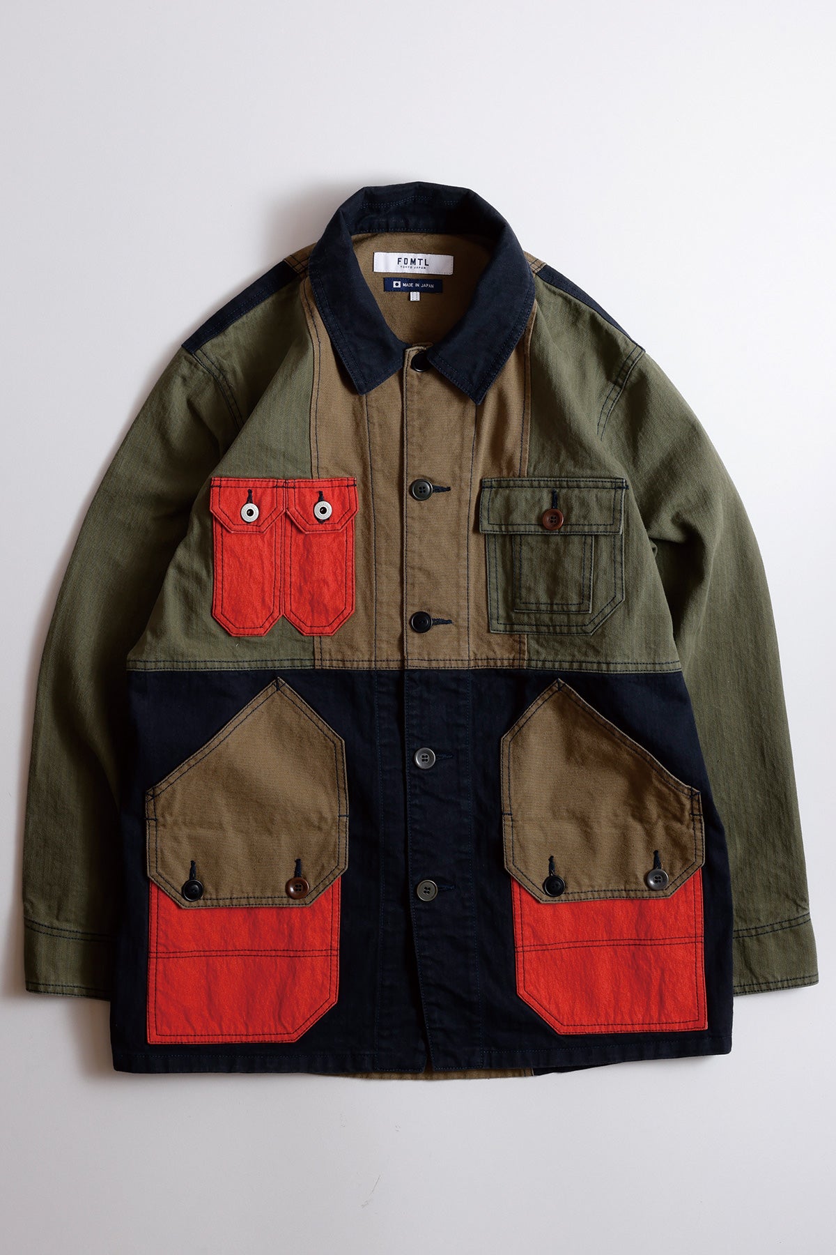 PACHWORK COVERALL JACKET RINSE