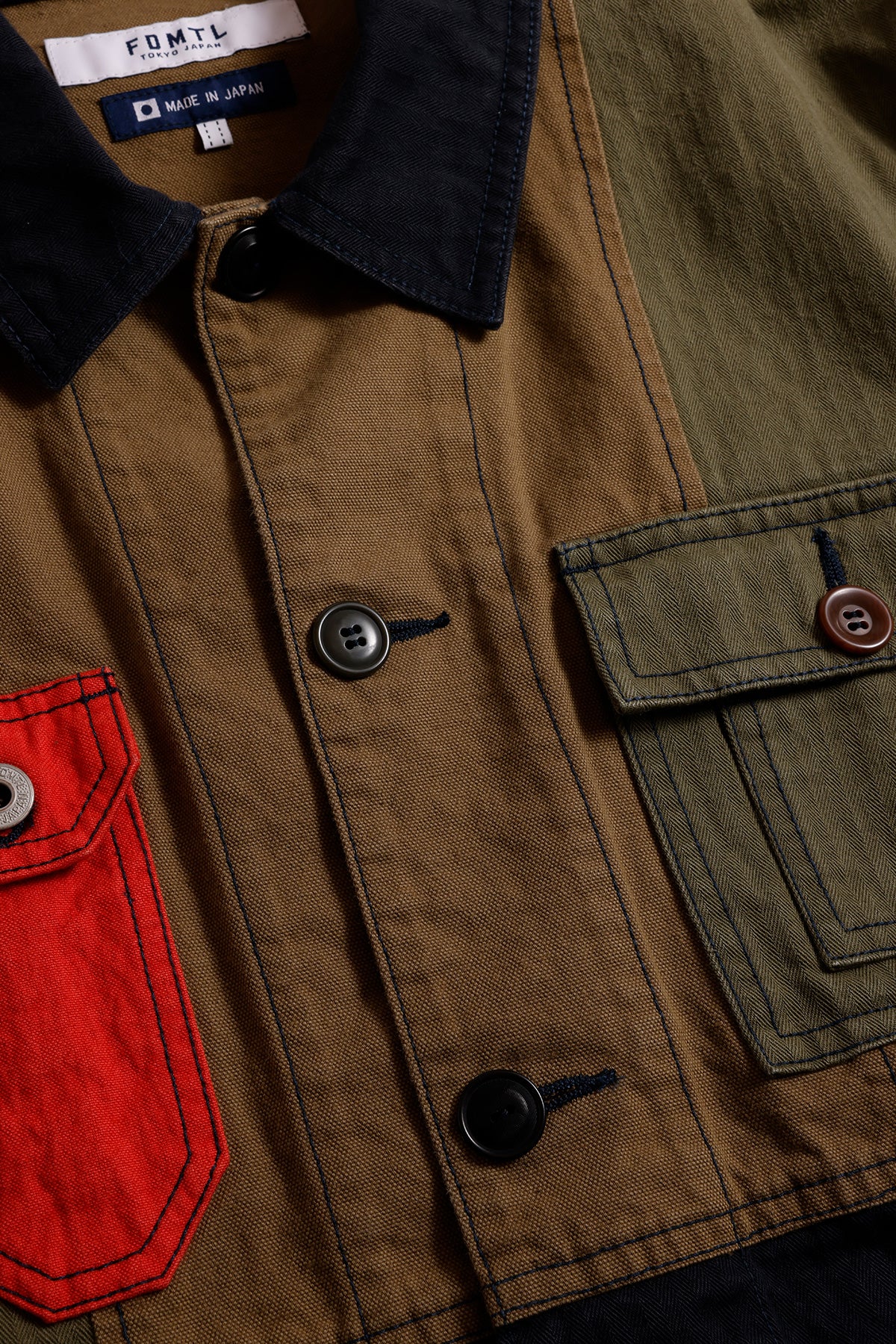 PACHWORK COVERALL JACKET RINSE