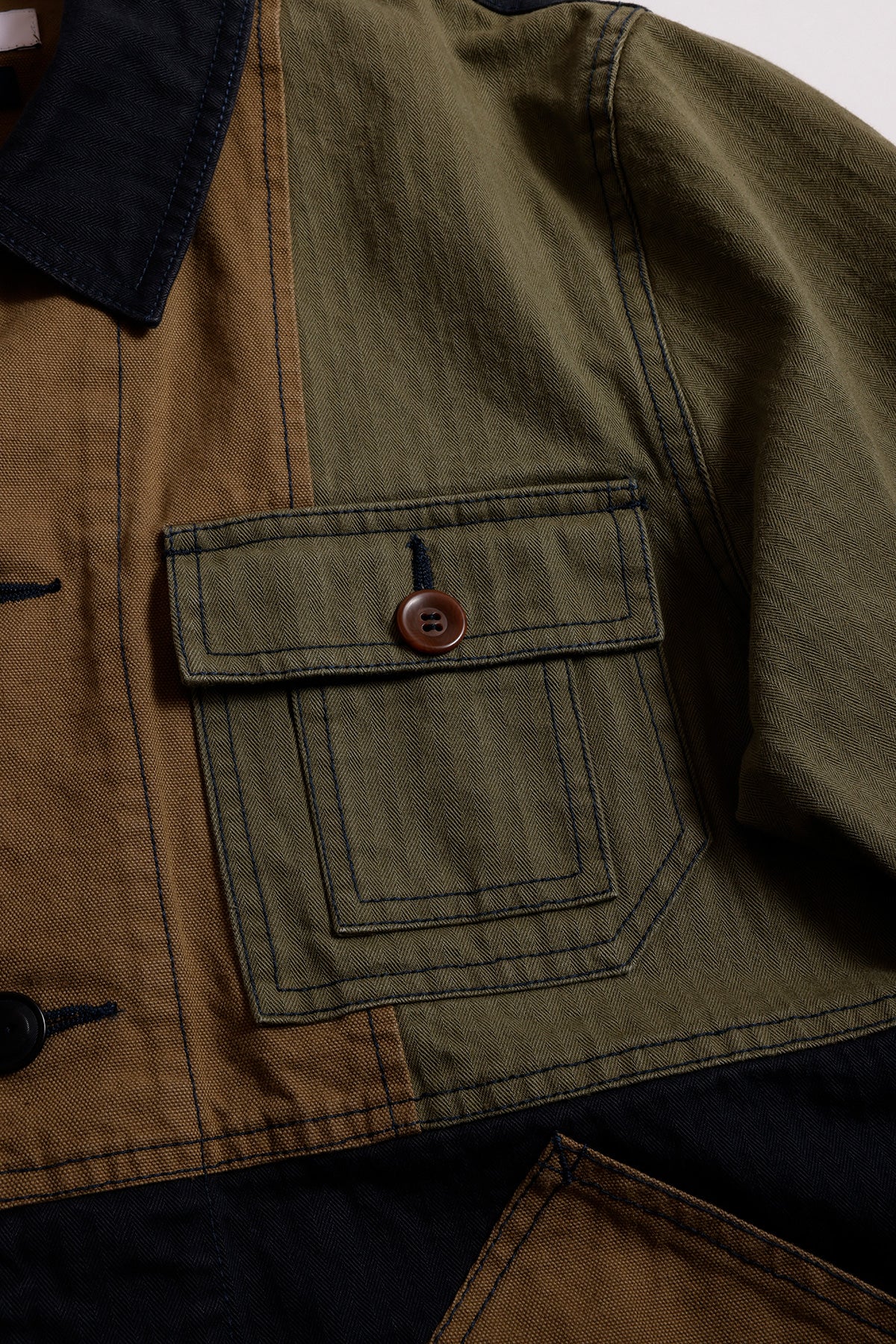 PACHWORK COVERALL JACKET RINSE