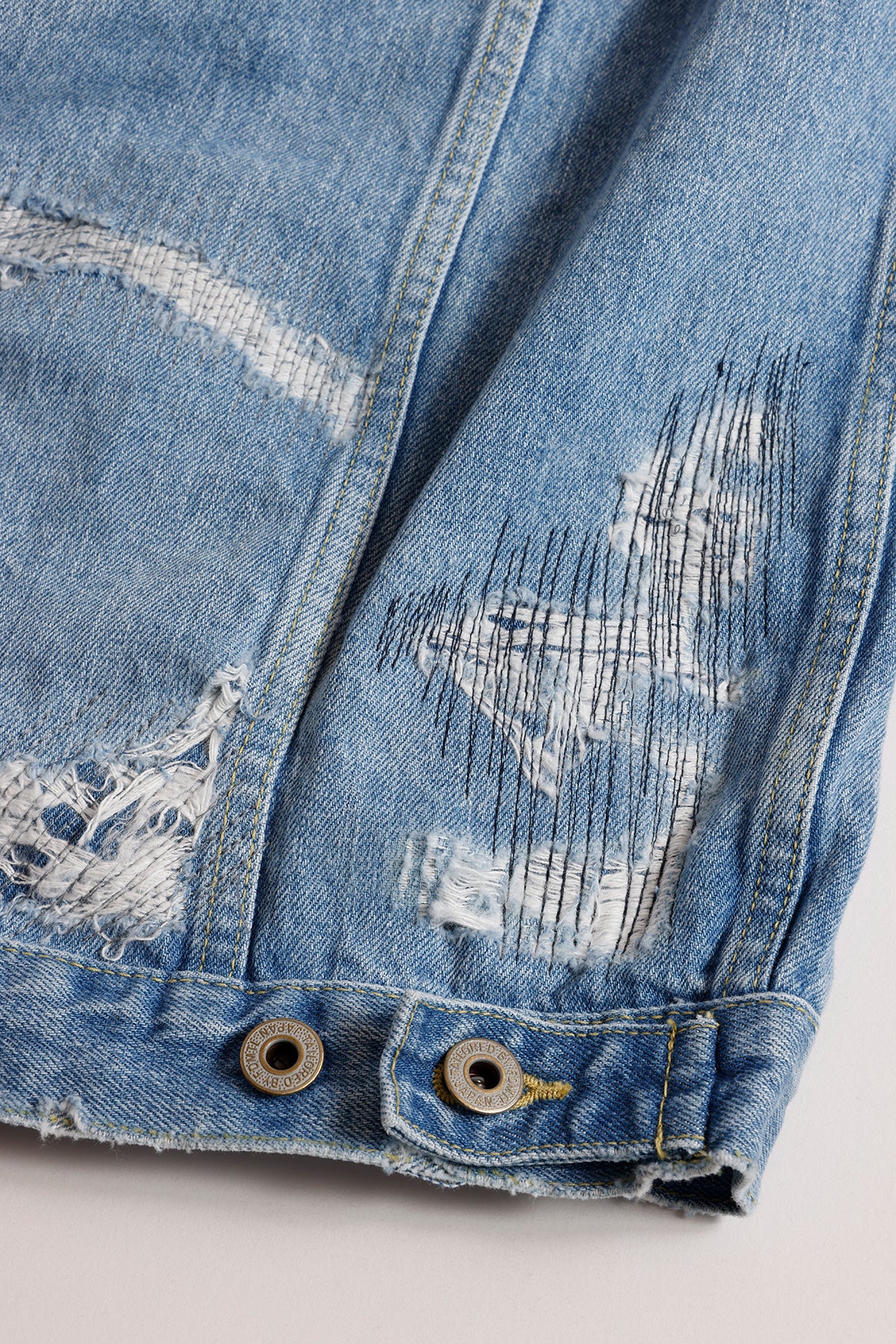 DENIM PLEATS JACKET 5YR WASH