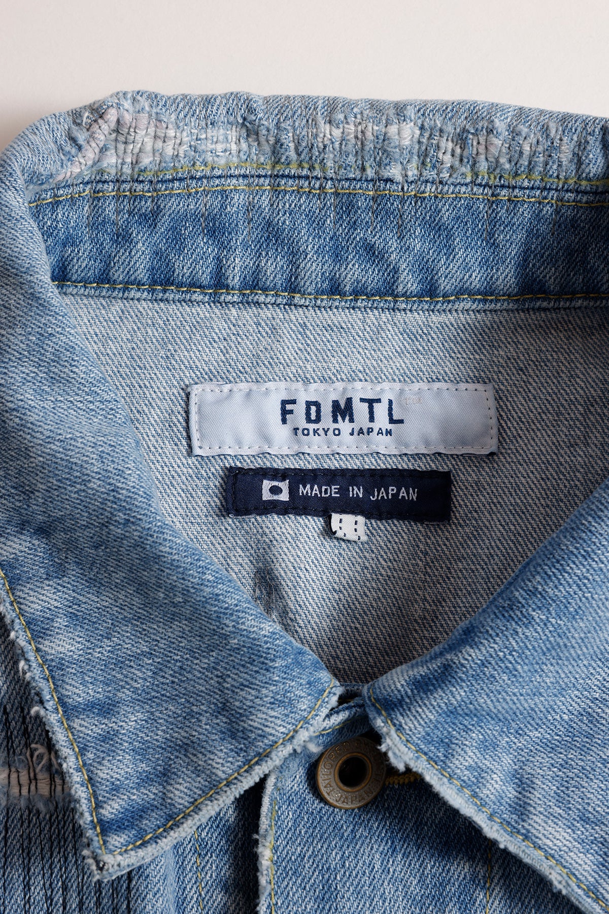 DENIM PLEATS JACKET 5YR WASH