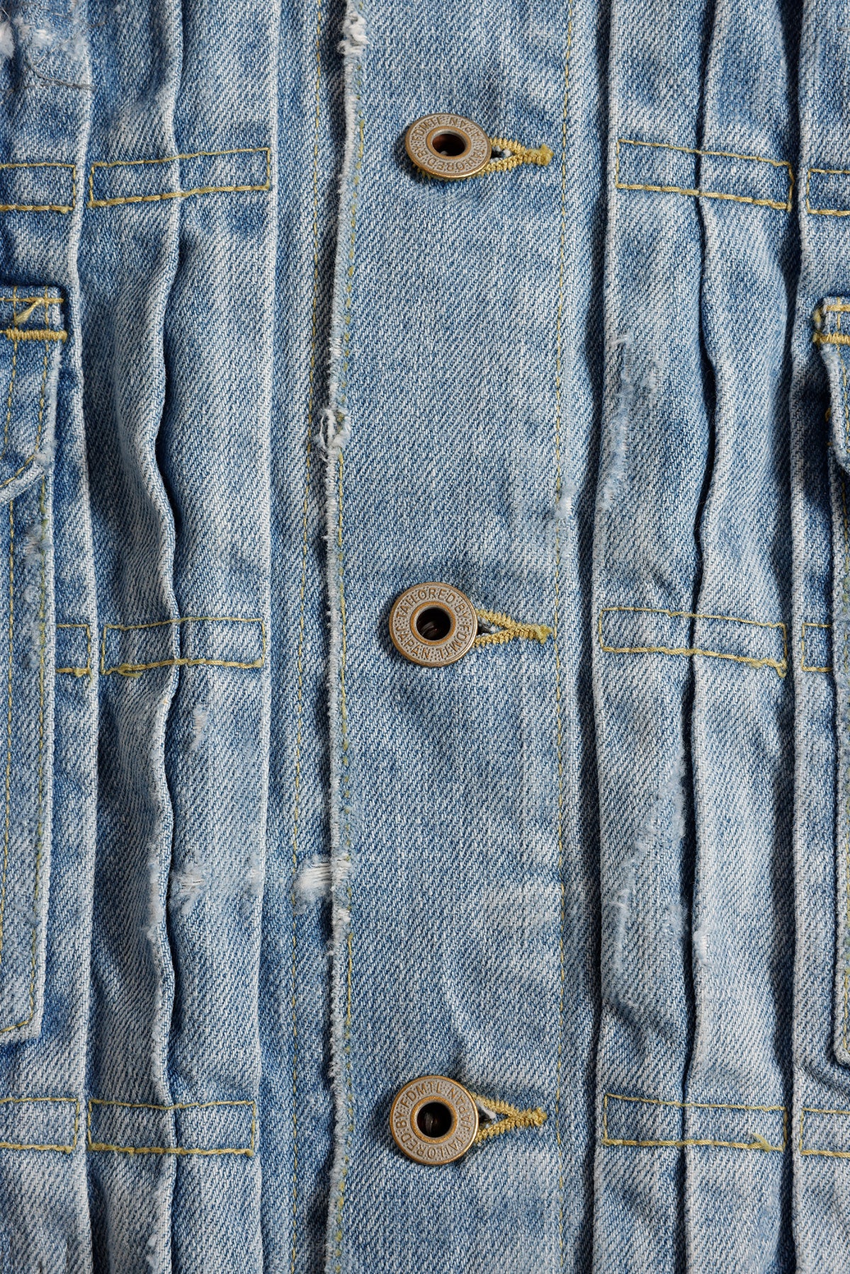 DENIM PLEATS JACKET 5YR WASH