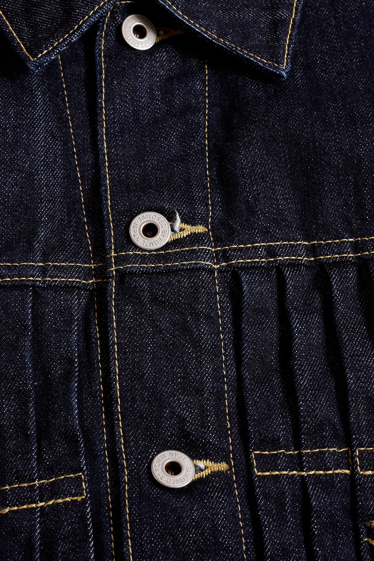 DENIM PLEATS JACKET RINSE