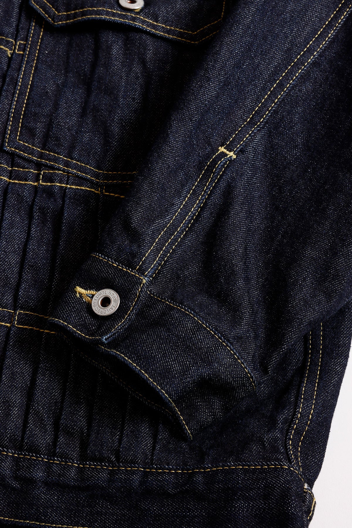 DENIM PLEATS JACKET RINSE