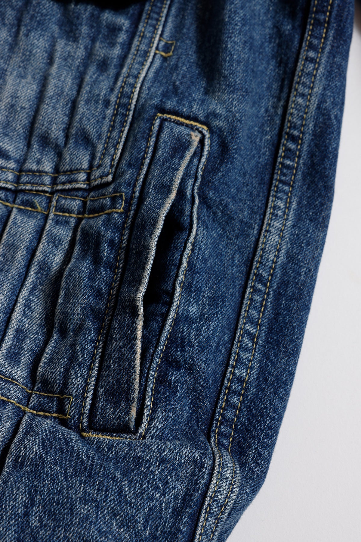 DENIM PLEATS JACKET 3YR WASH