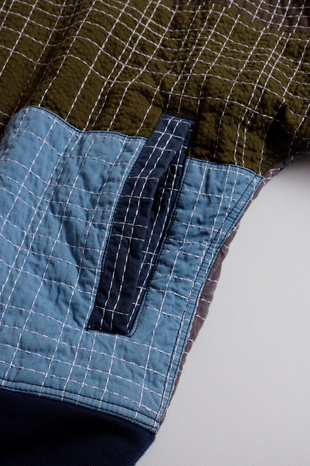 SASHIKO BOMBER JACKET RINSE