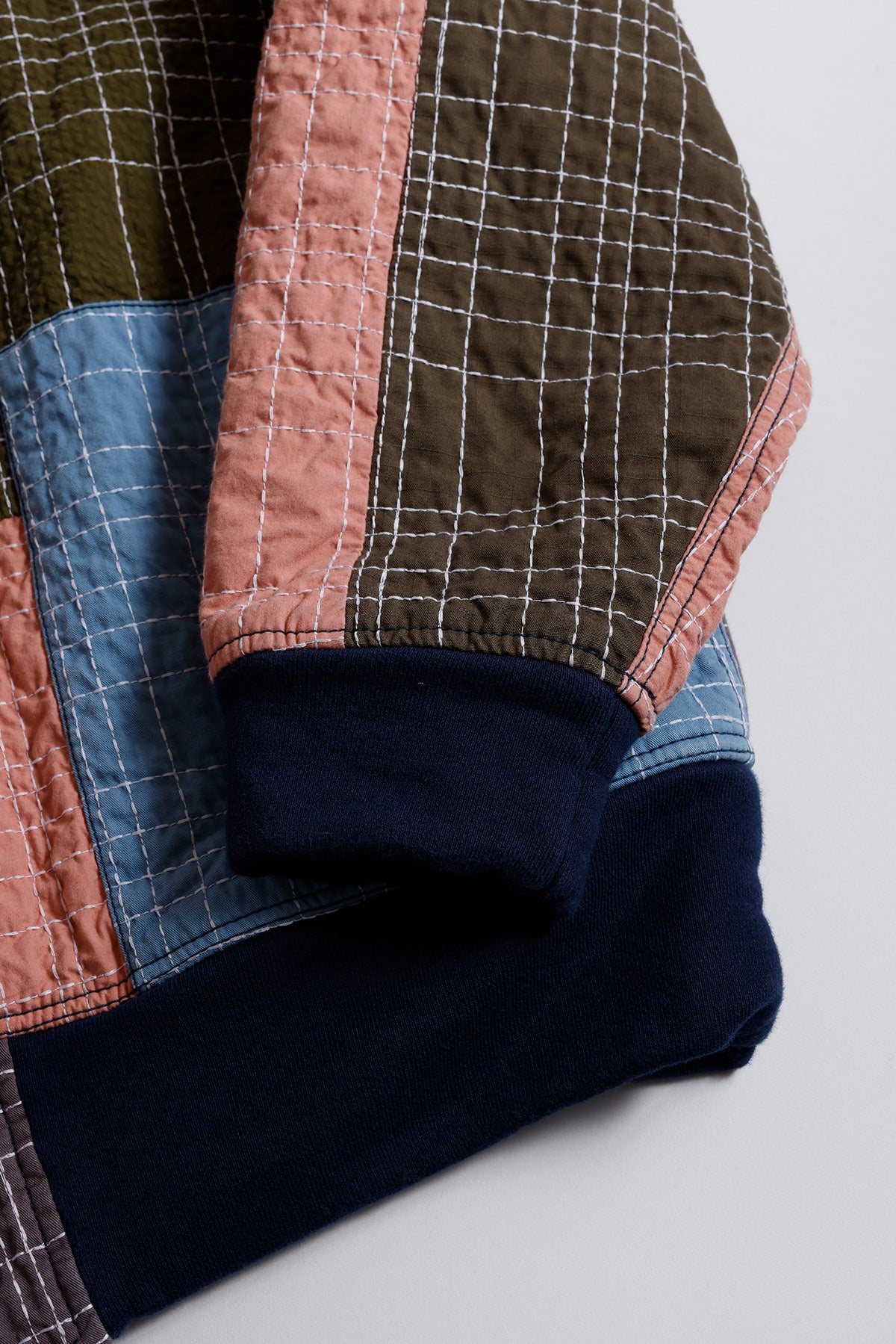 SASHIKO BOMBER JACKET RINSE