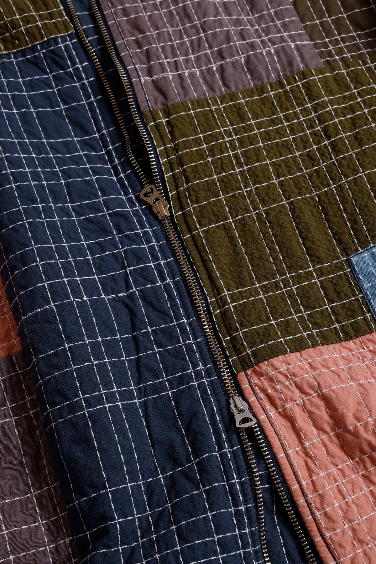 SASHIKO BOMBER JACKET RINSE