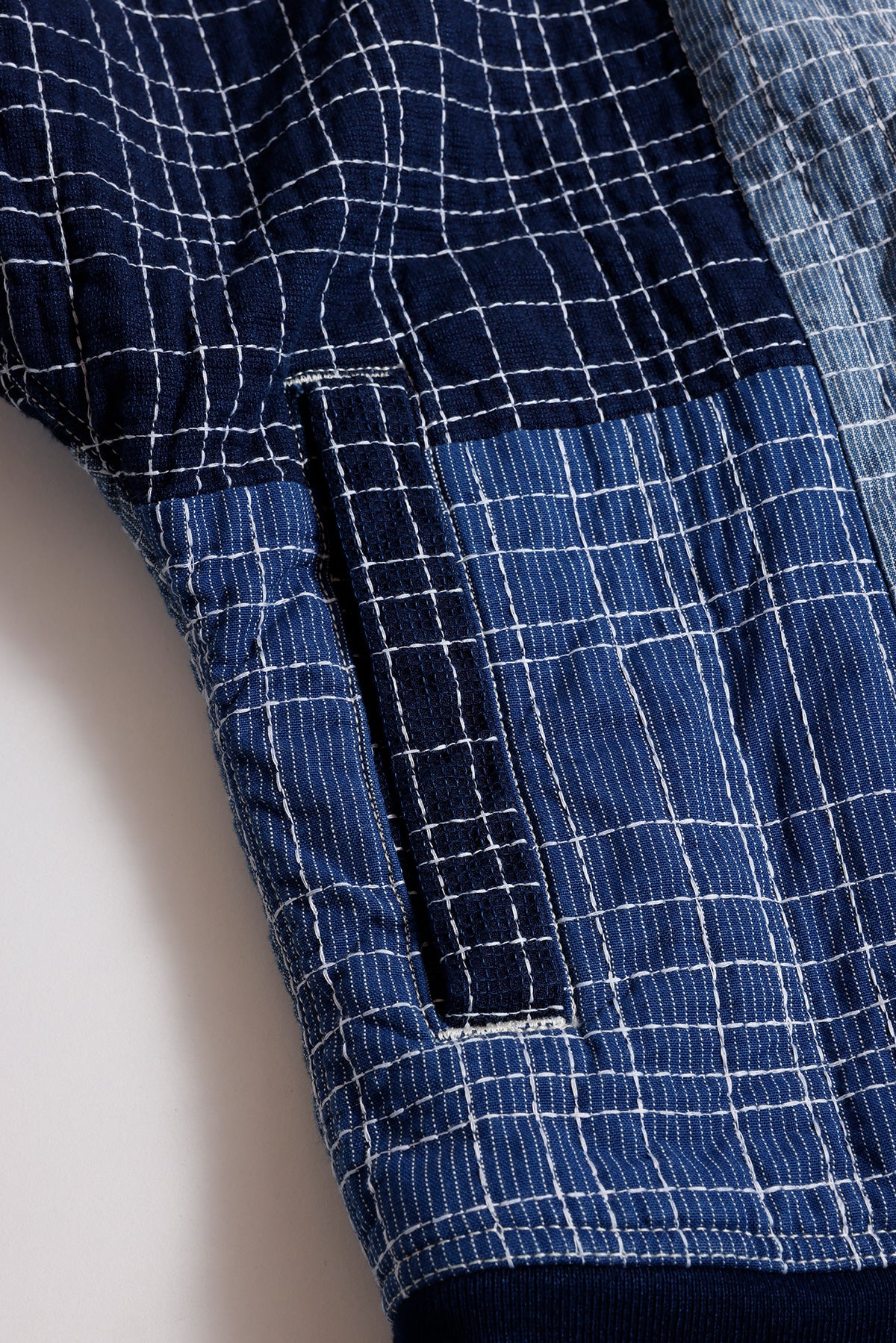 SASHIKO BOMBER JACKET RINSE