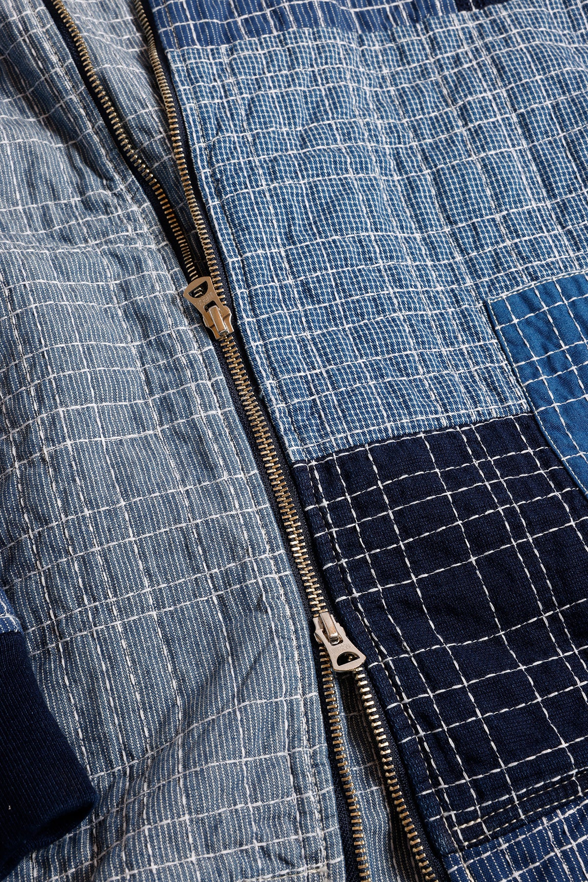 SASHIKO BOMBER JACKET RINSE