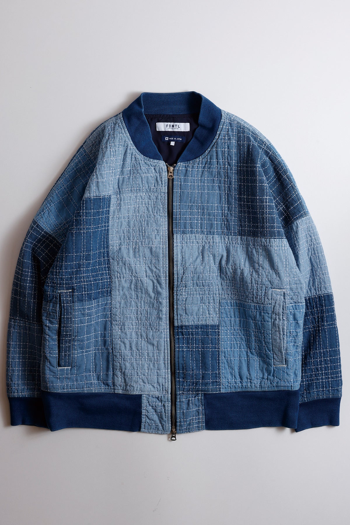 SASHIKO BOMBER JACKET 3YR WASH