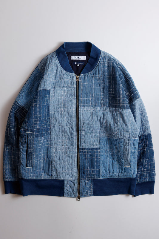 SASHIKO BOMBER JACKET 3YR WASH