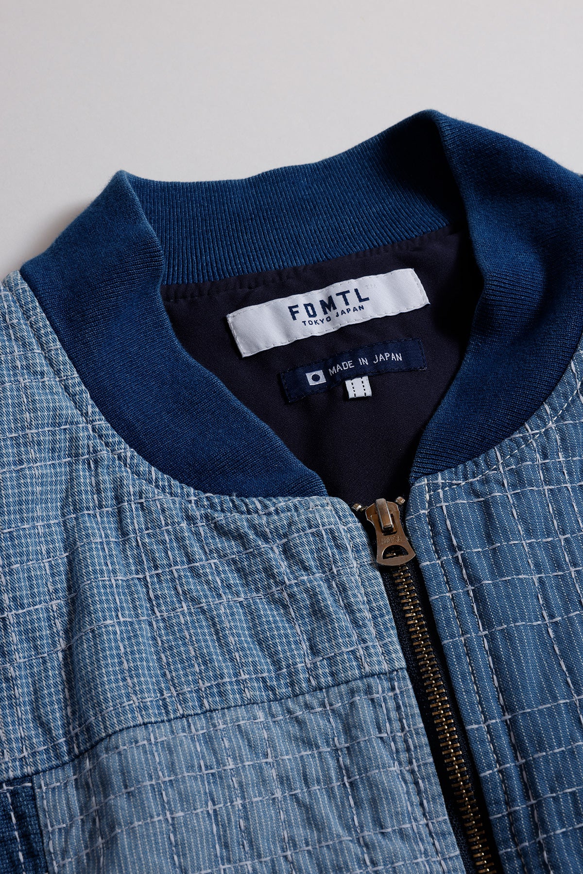 SASHIKO BOMBER JACKET 3YR WASH