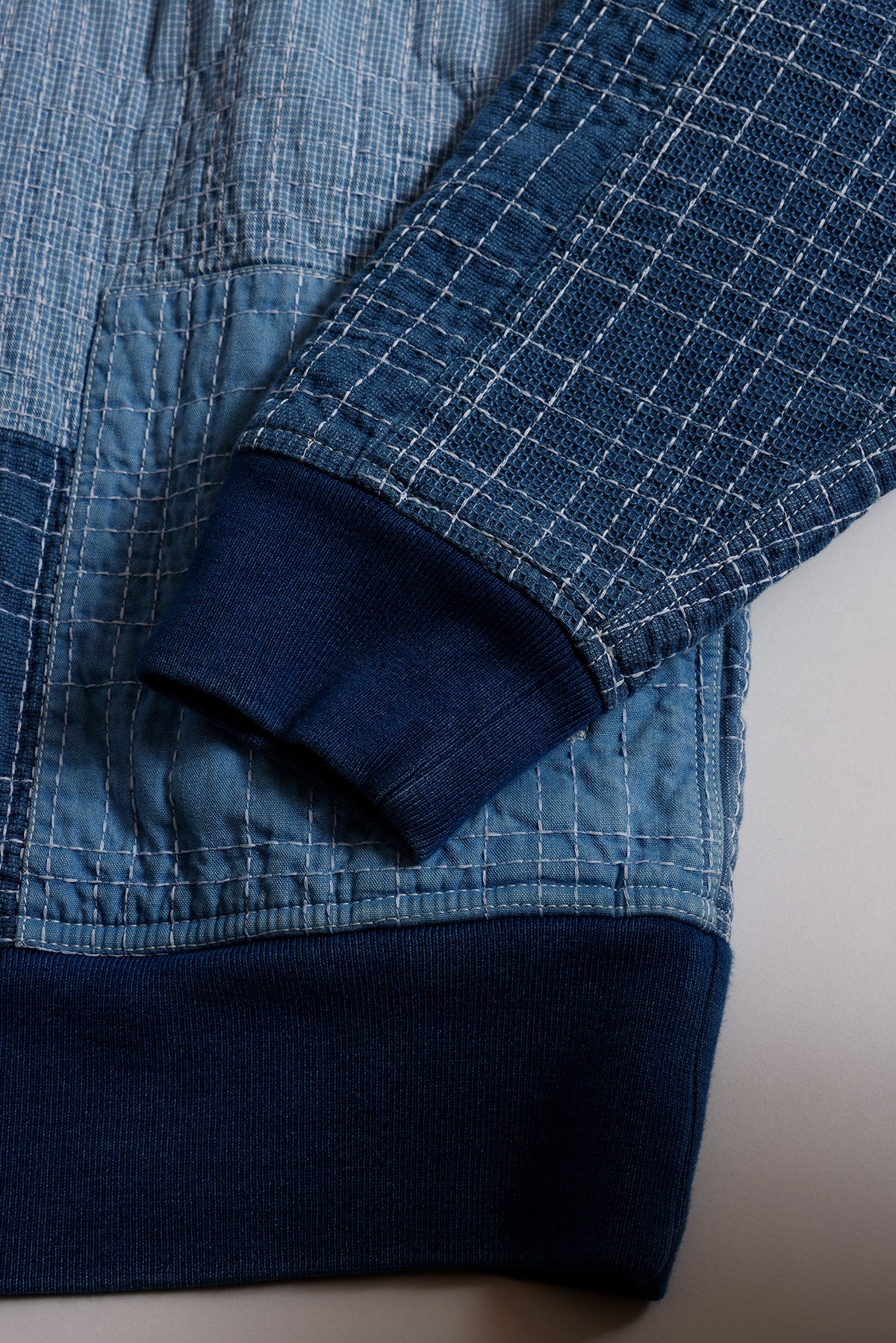 SASHIKO BOMBER JACKET 3YR WASH