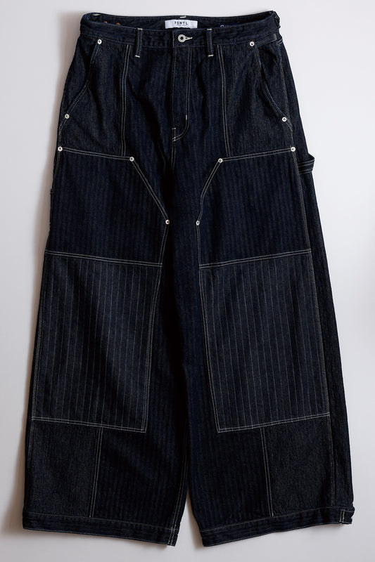 PATCHWORK DOUBLE KNEE PANTS RINSE