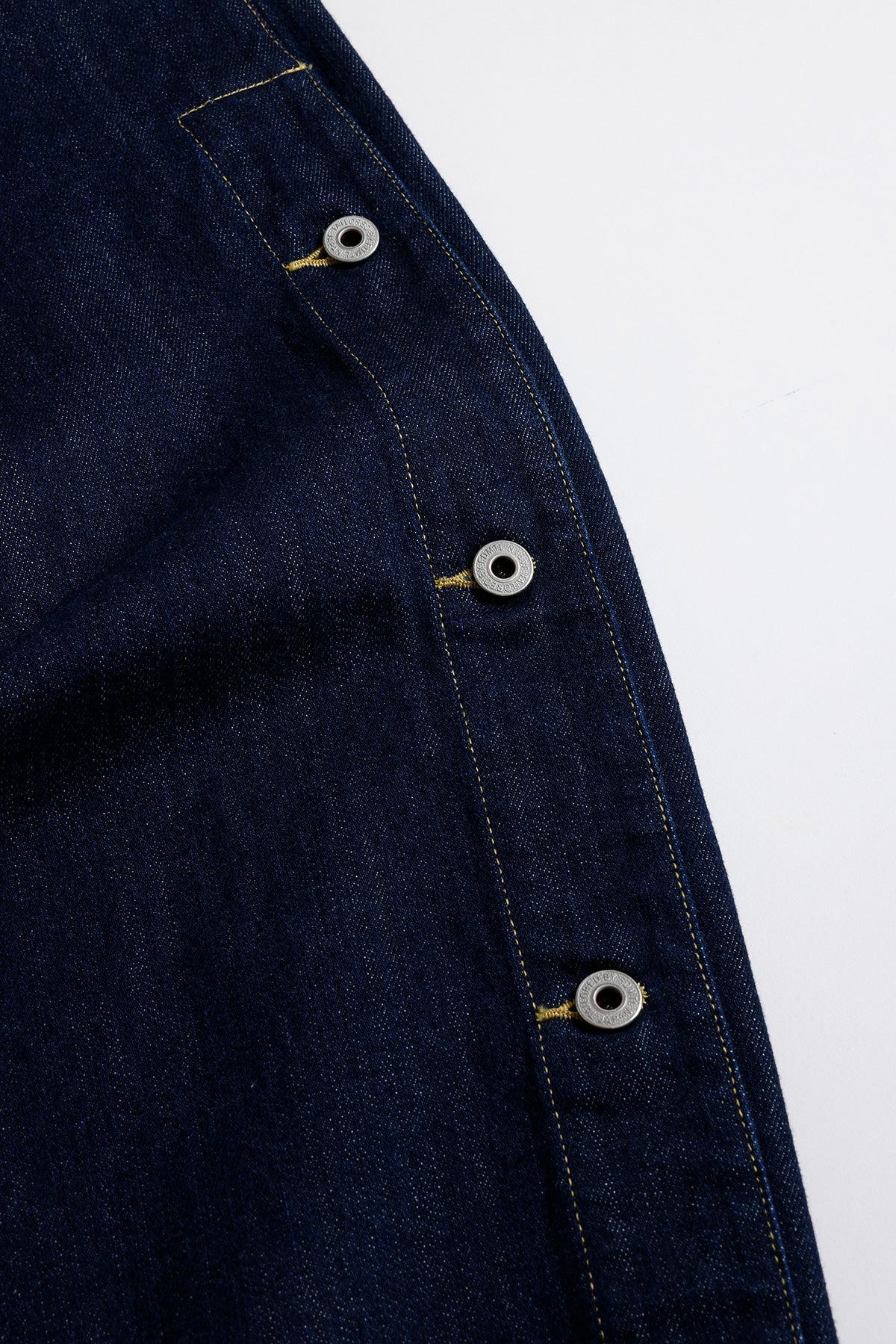 SIDE BUTTON DENIM PANTS RINSE