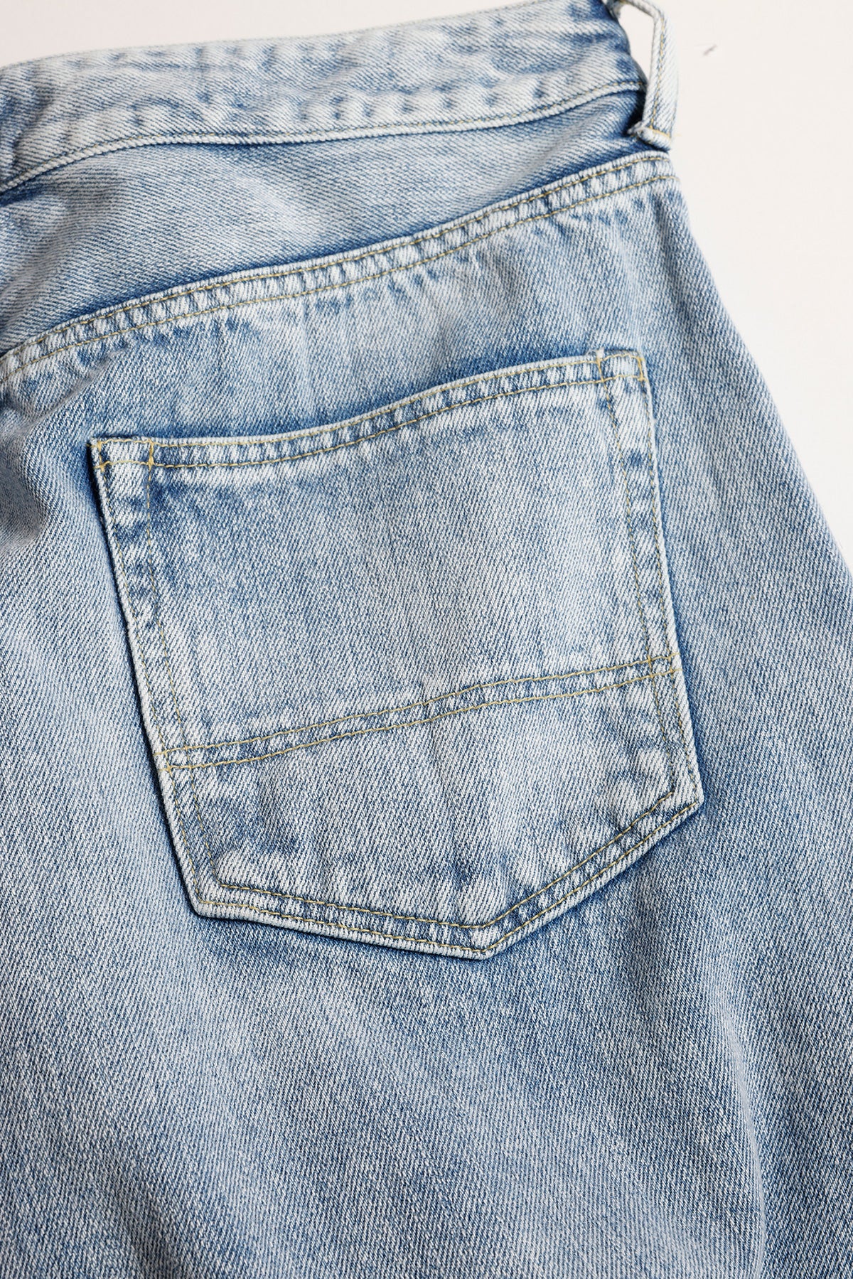 SIDE BUTTON DENIM PANTS 3YR WASH