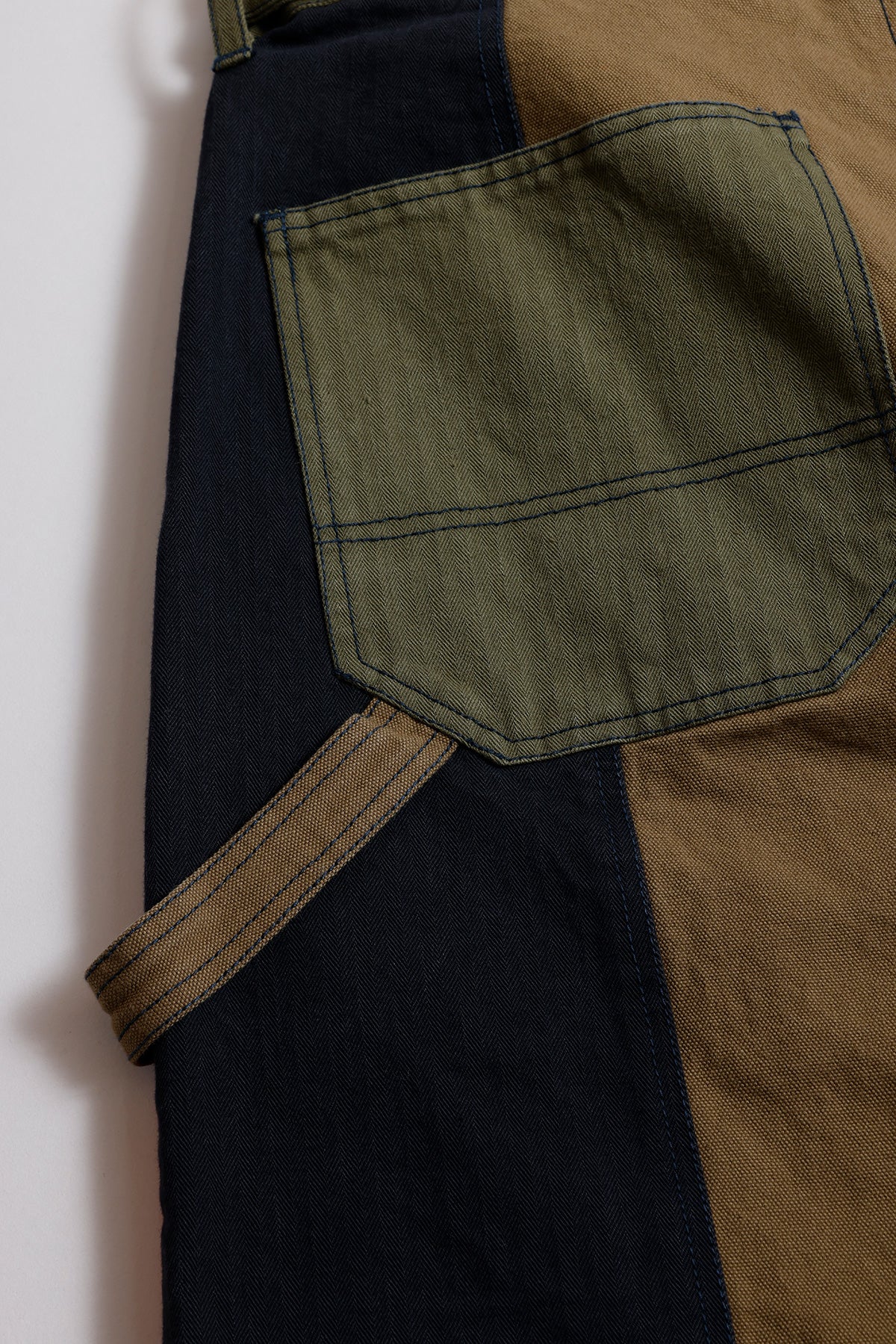 PATCHWORK DOUBLE KNEE SHORTS RINSE