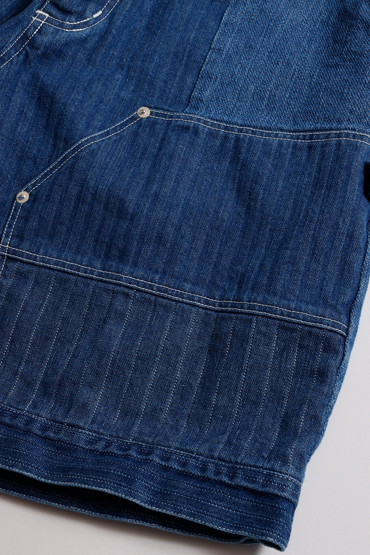 PATCHWORK DOUBLE KNEE SHORTS 3YR WASH