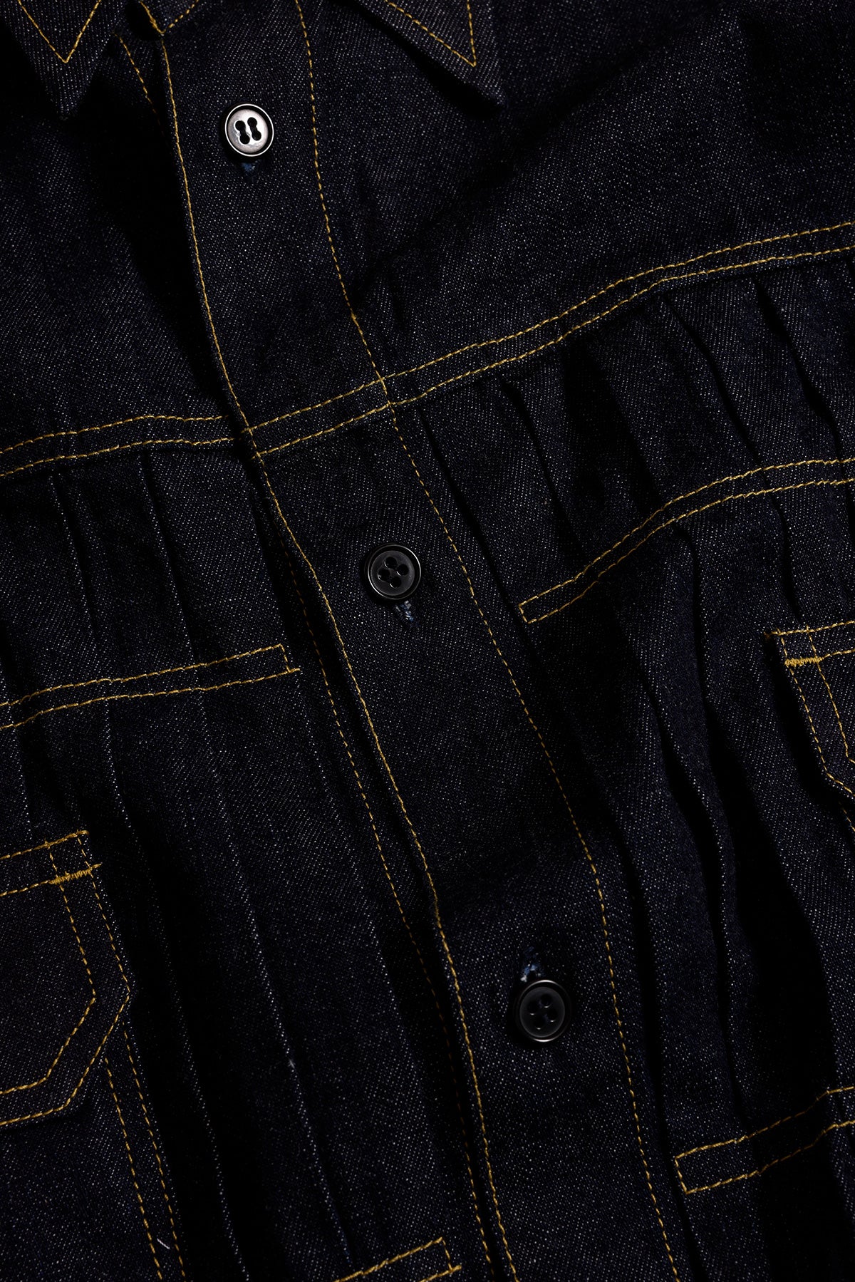 DENIM PLEATS SHIRT RINSE