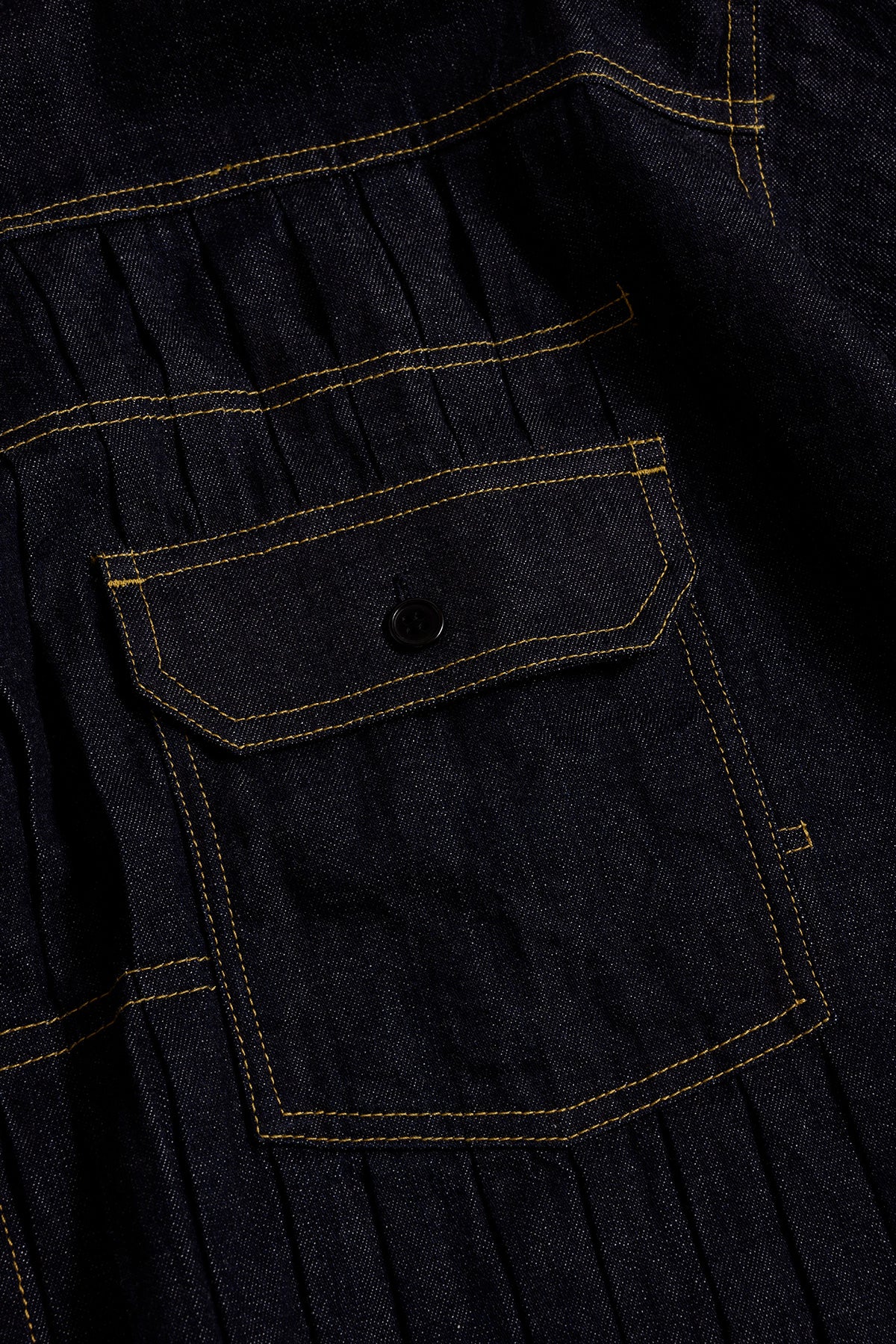 DENIM PLEATS SHIRT RINSE