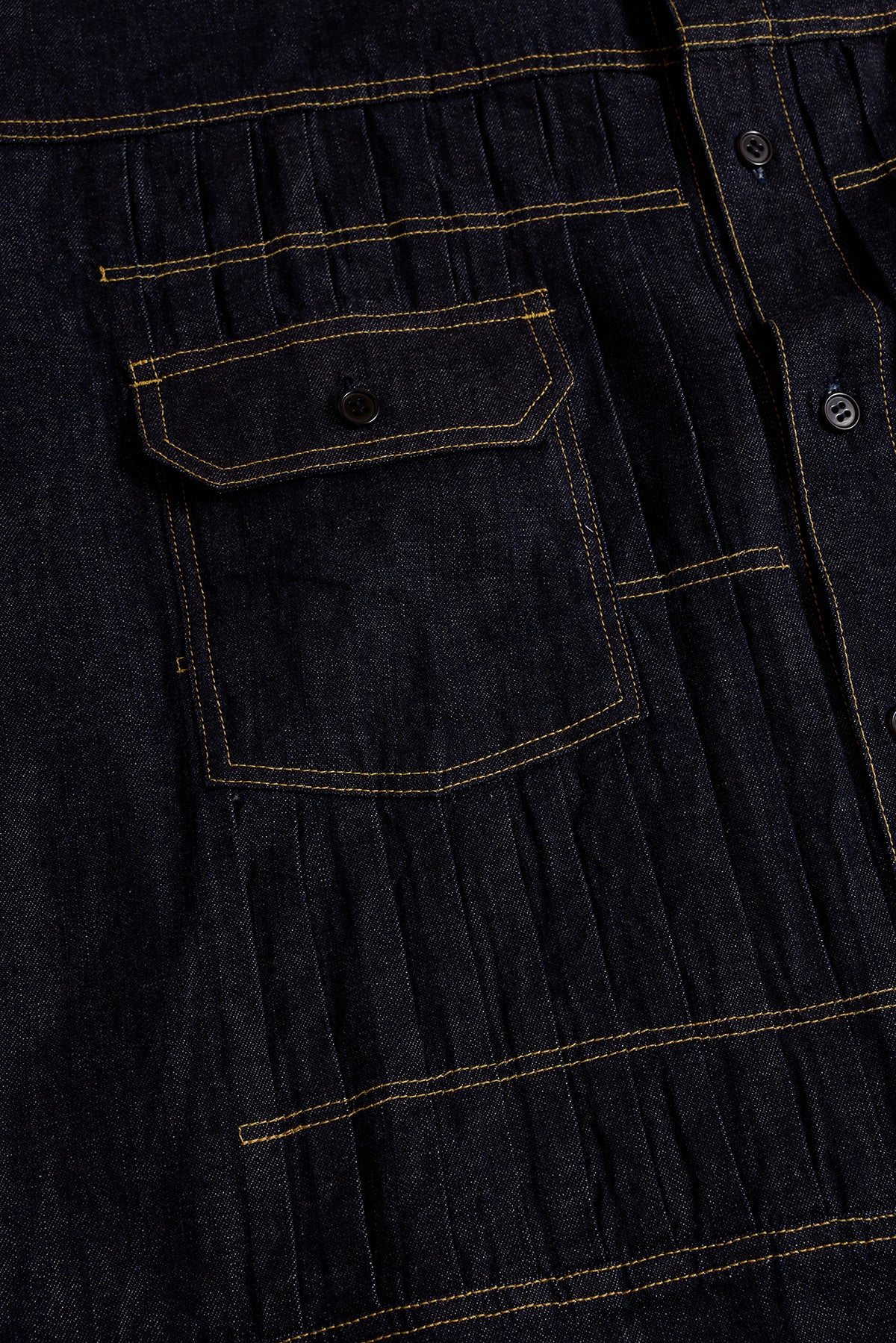 DENIM PLEATS SHIRT RINSE