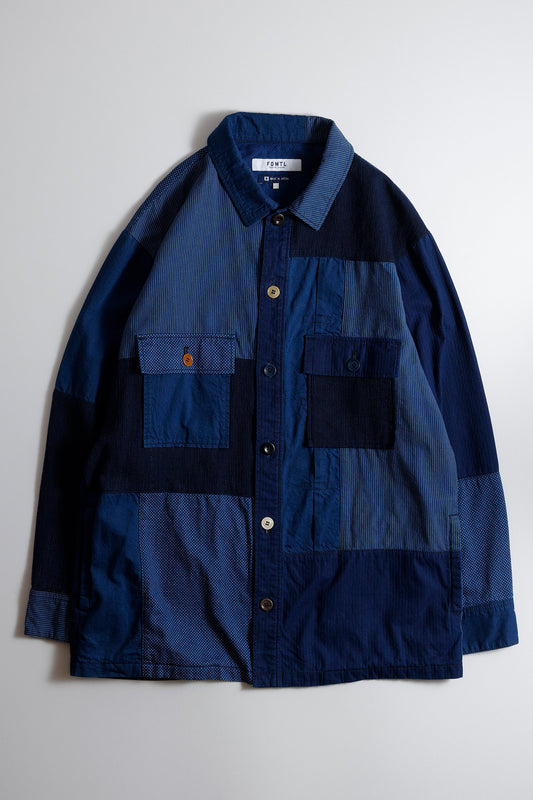 PATCHWORK SHIRT JACKET RINSE