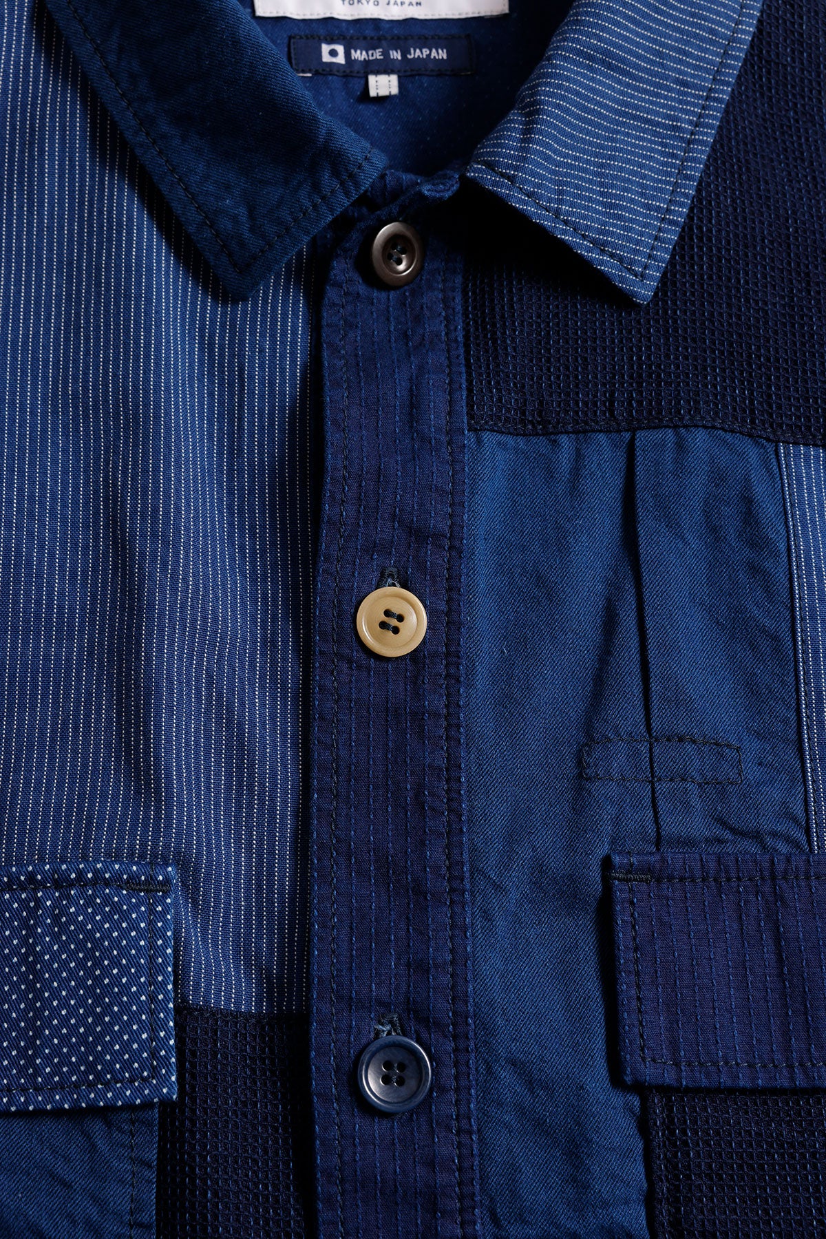 PATCHWORK SHIRT JACKET RINSE