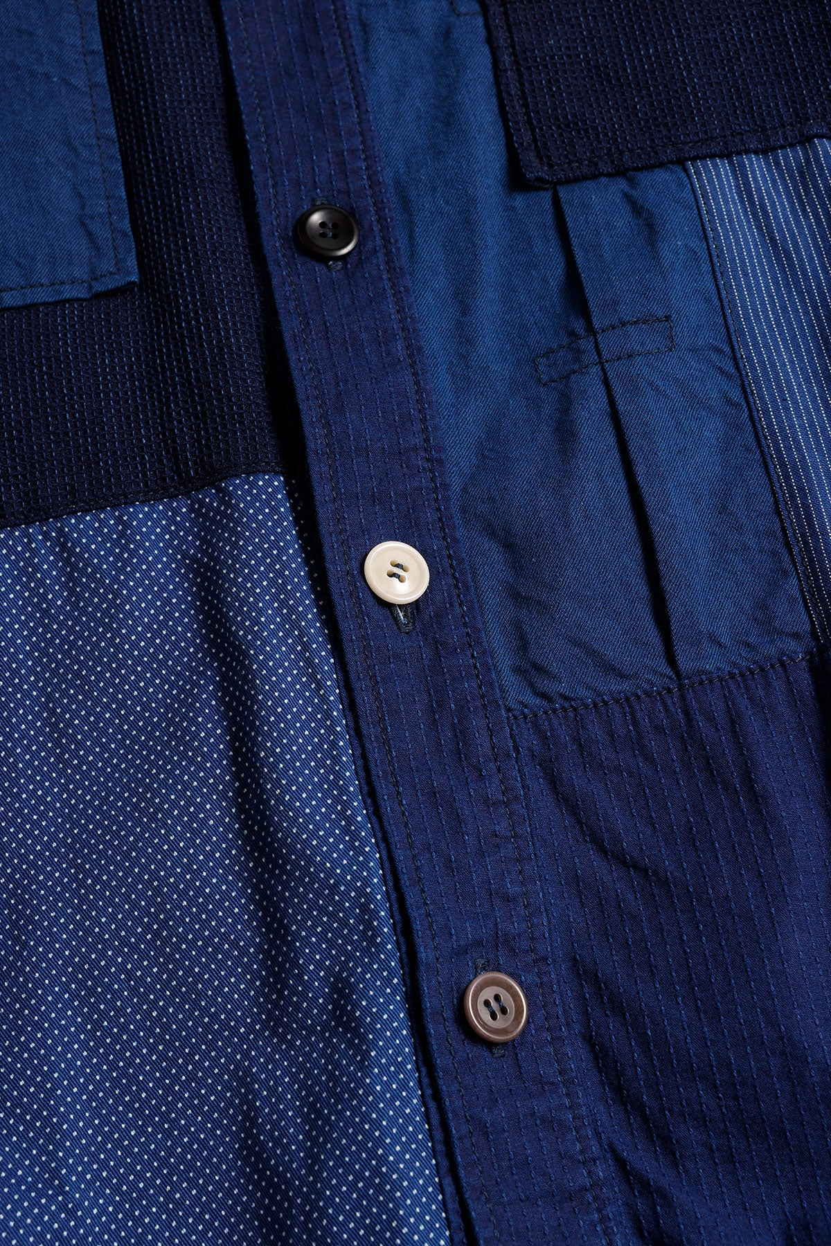 PATCHWORK SHIRT JACKET RINSE