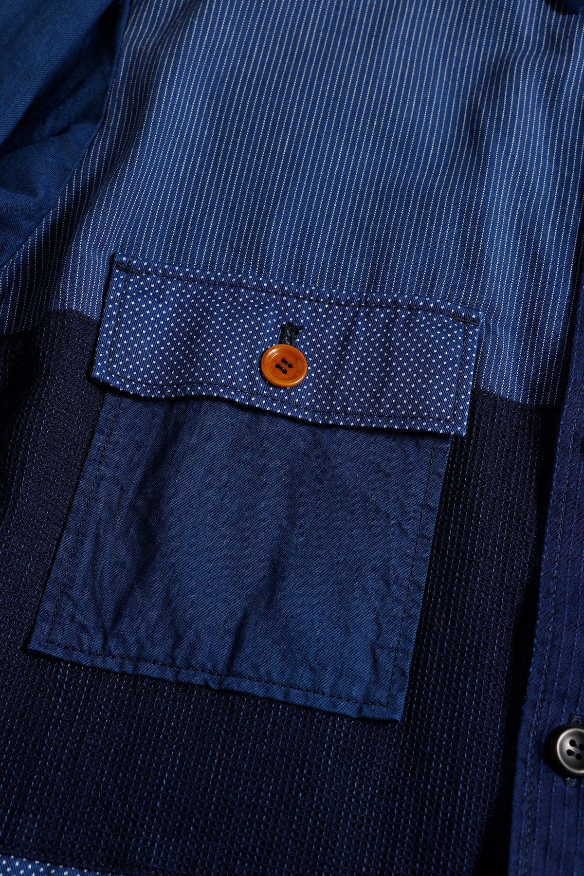 PATCHWORK SHIRT JACKET RINSE