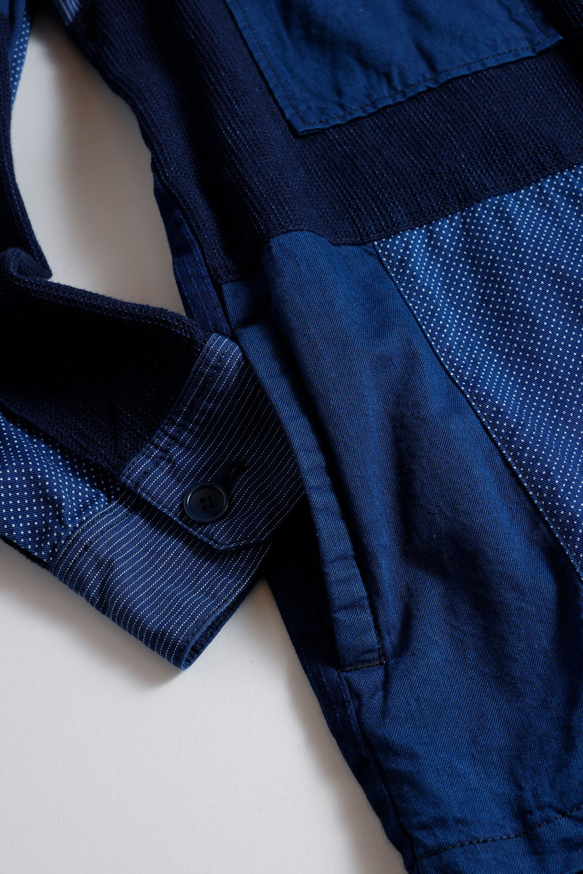 PATCHWORK SHIRT JACKET RINSE