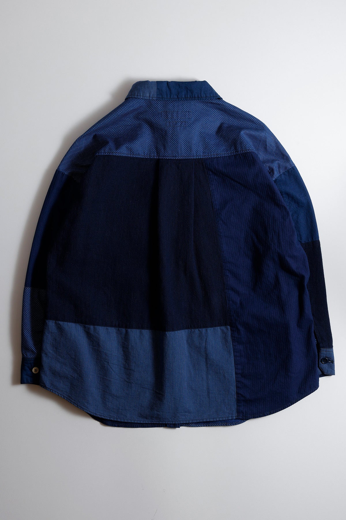 <WOMENS FIT> PATCHWORK SHIRT JACKET RINSE