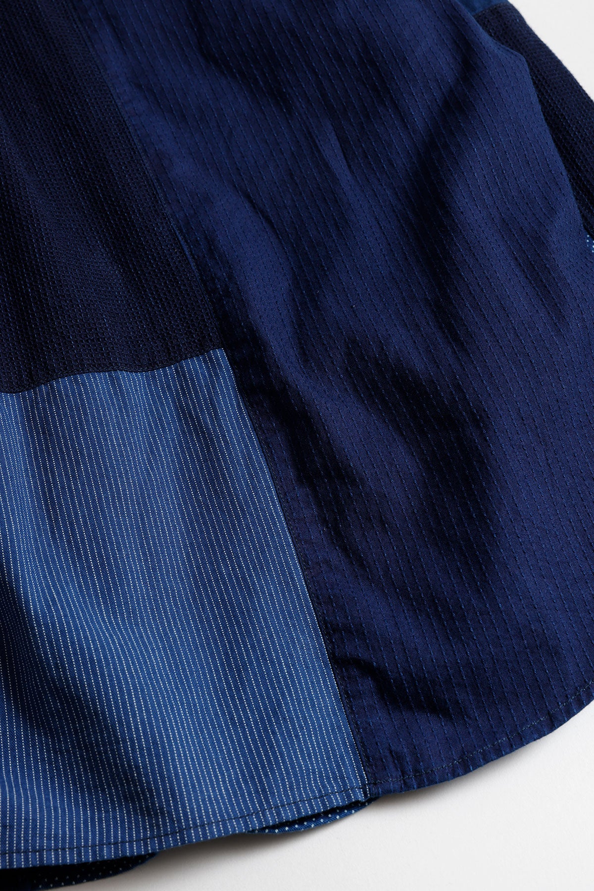 <WOMENS FIT> PATCHWORK SHIRT JACKET RINSE